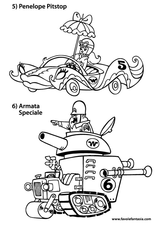 wacky racers coloring pages - photo #12