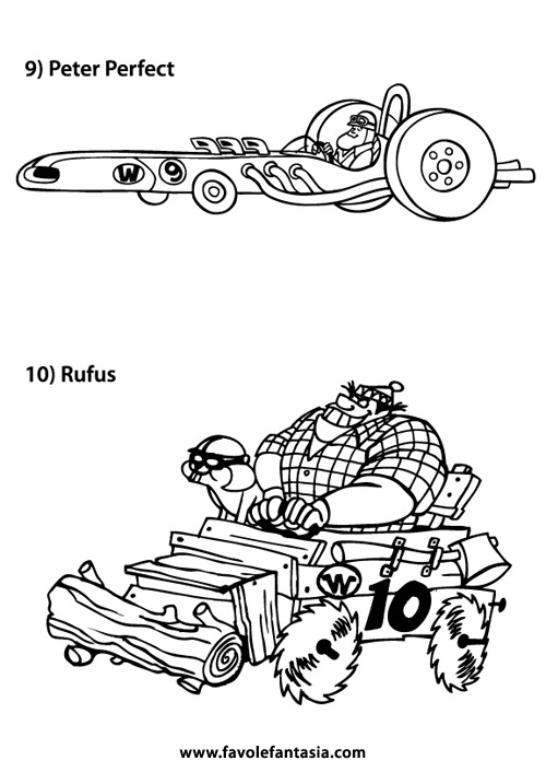 wacky races coloring pages - photo #8